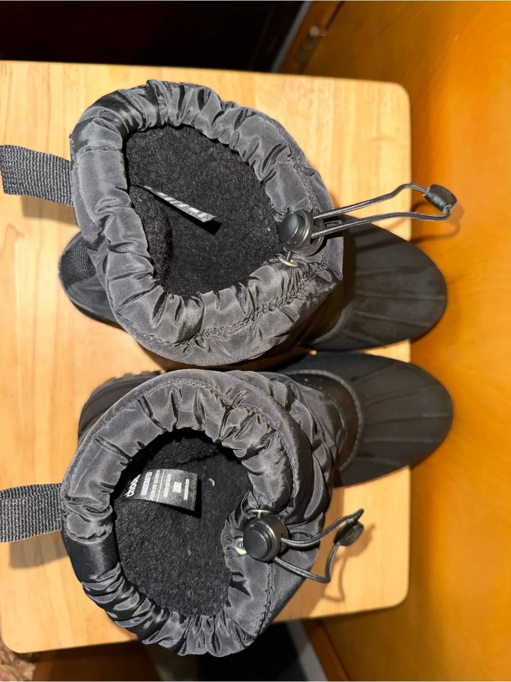 chooka Black Quilted Winter Rain Boots with Toggle